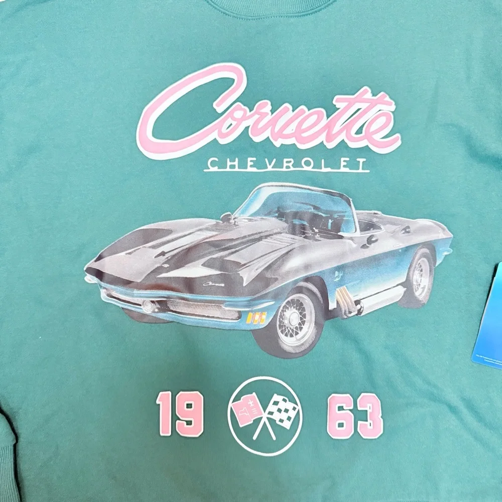 GM Official Licensed Corvette Chevrolet 1963 Graphic Crewneck Sweatshirt